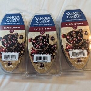 Yankee Candle Wax Melts Set Of 3 Black Cherry Brand New Sealed